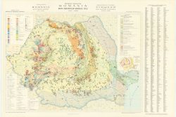 Hărţi din Atlasul geologic al României 11 mil - harta substanţelor minerale utile